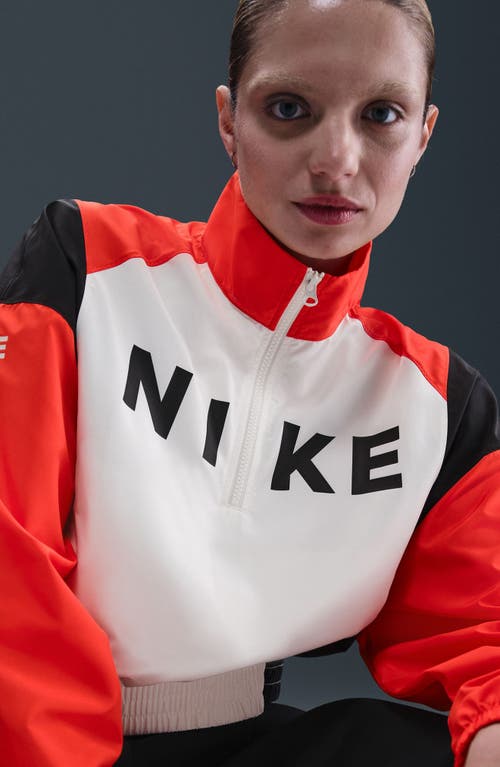 Nike Sportswear Woven Pullover Top In Red