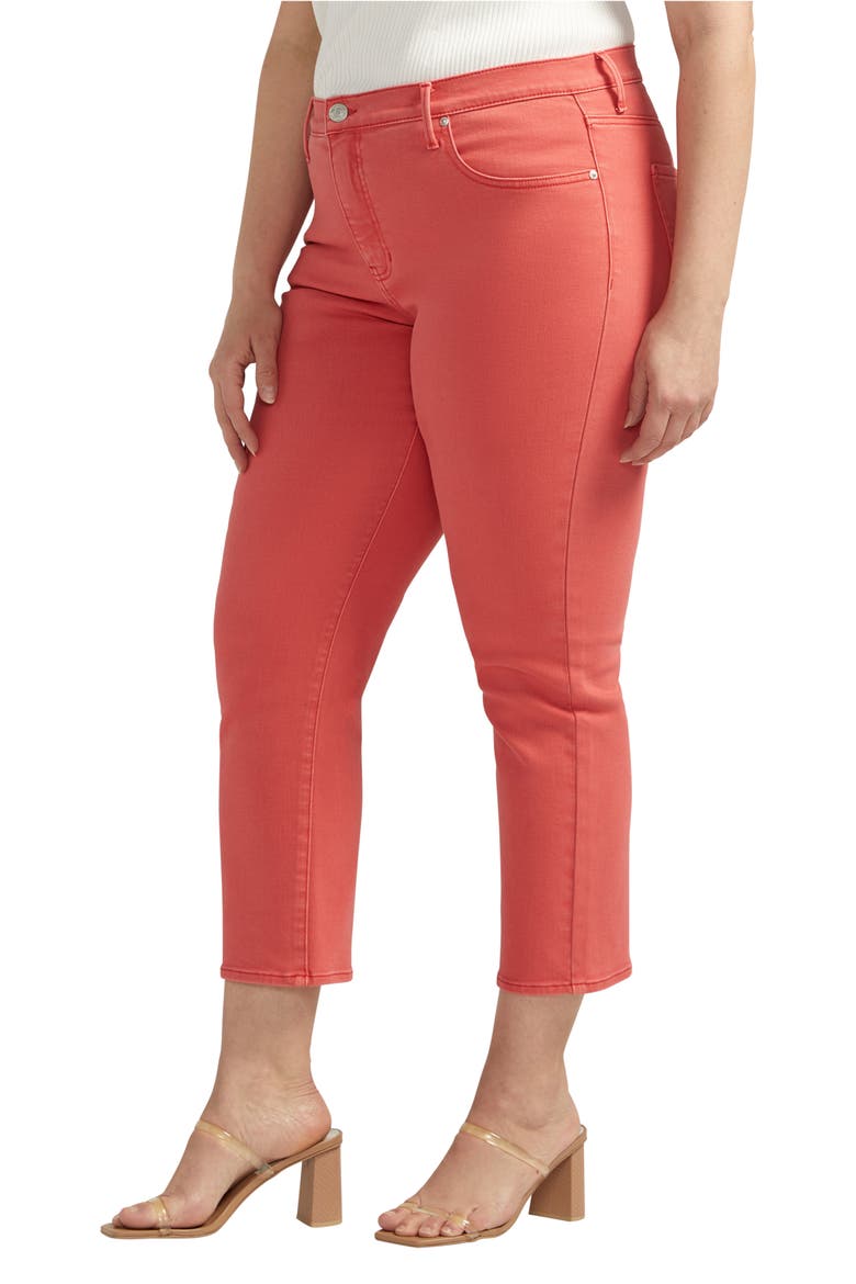 Cassie Crop Straight Leg Jeans, Alternate, color, SALSA