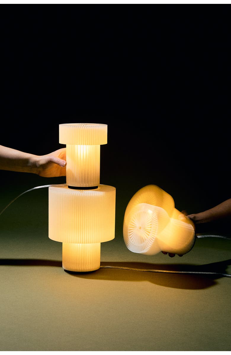 WOOJ DESIGN Mini Drum Lamp, Alternate, color, Natural
