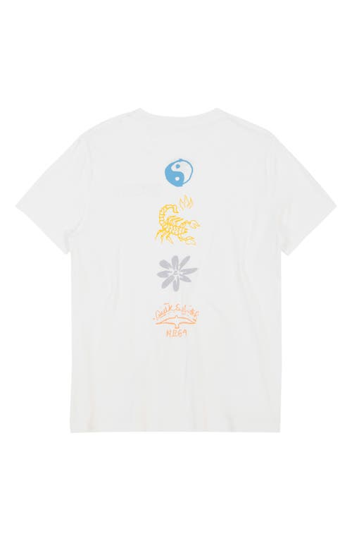 Shop Quiksilver Kids' Natural Order Graphic T-shirt In White