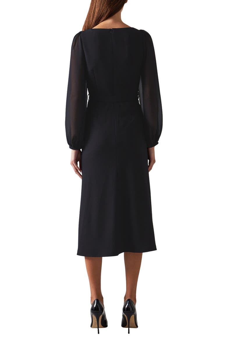 Perdy Long Sleeve Dress, Alternate, color, BLACK
