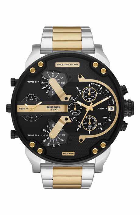 DIESEL® Mr. Daddy 2.0 Chronograph Two-Tone Bracelet Watch, 57mm