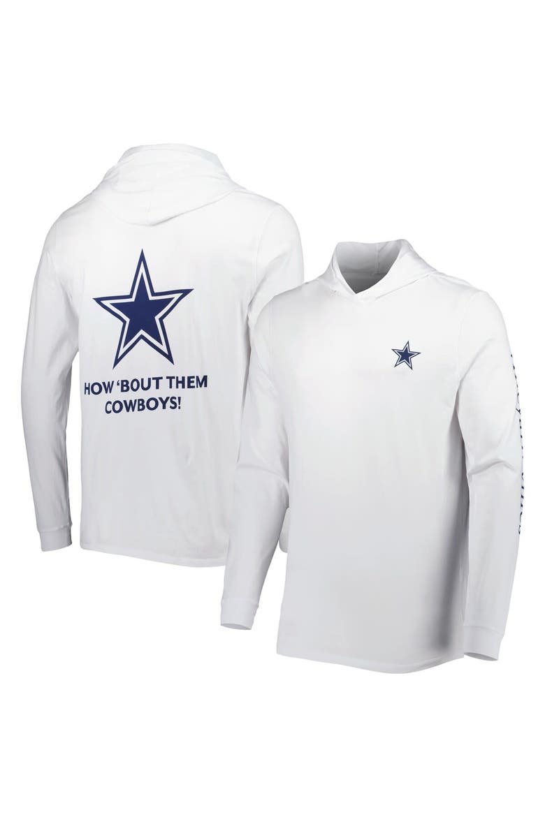 Men's Vineyard Vines White Dallas Cowboys Local Long Sleeve Hoodie T-Shirt, Main, color, White