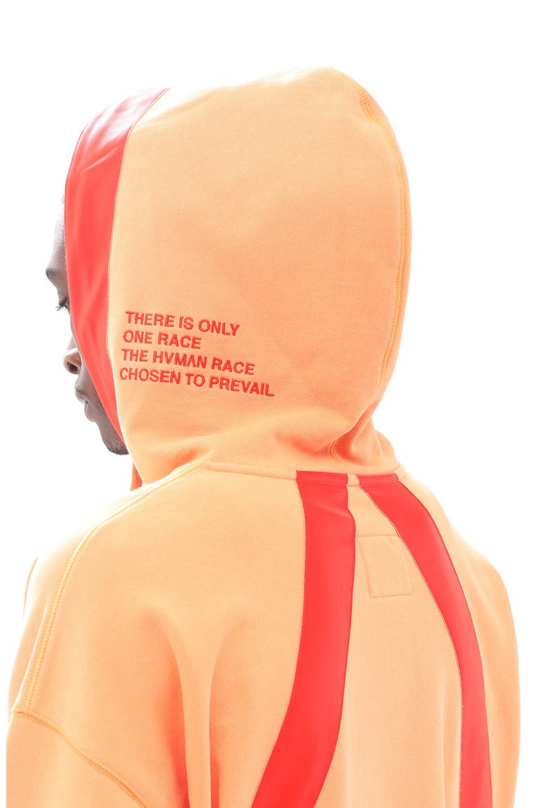 Taped Cotton Hoodie, Alternate, color, APRICOT