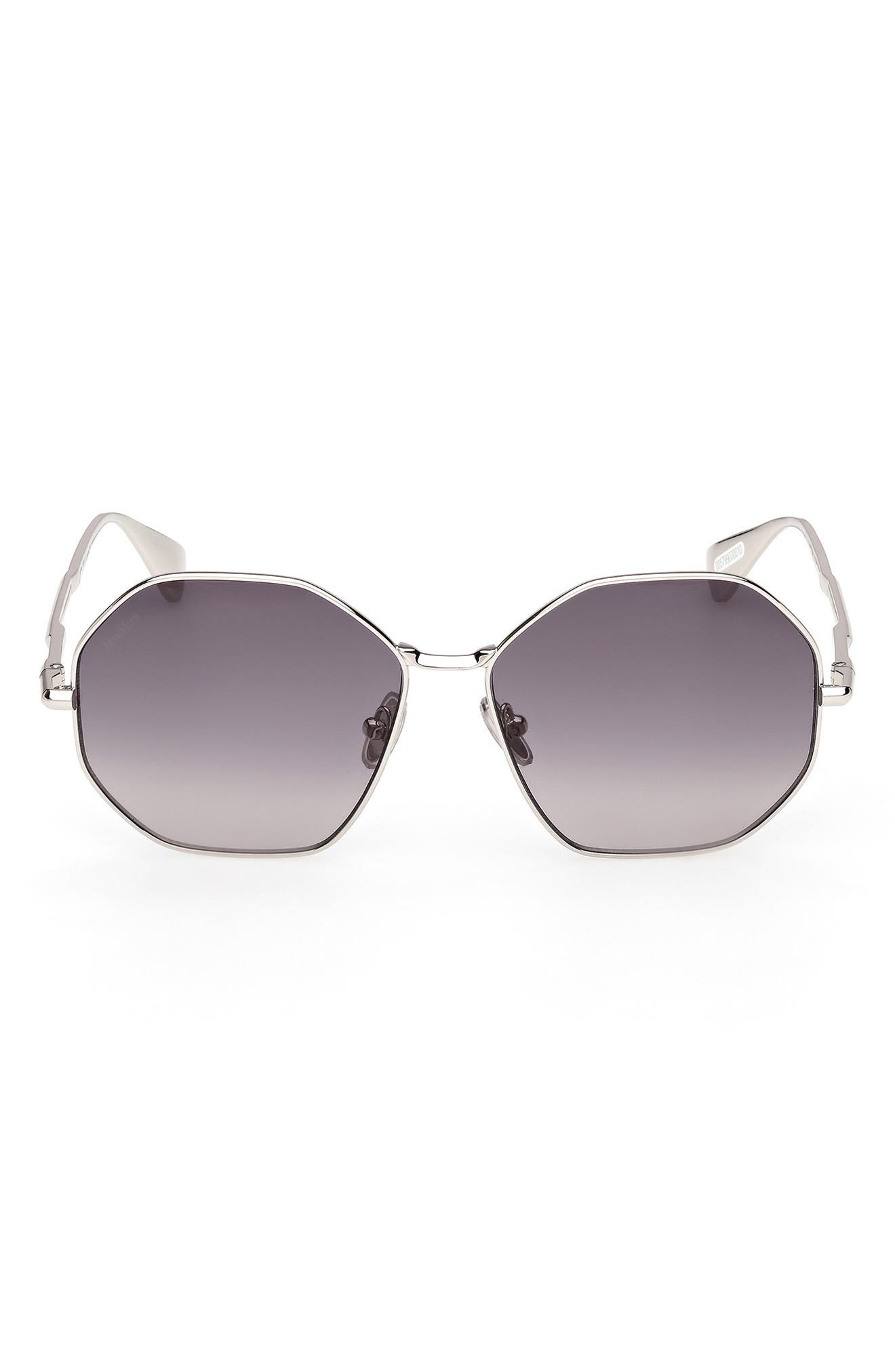 Max Mara 57mm Geometric Sunglasses