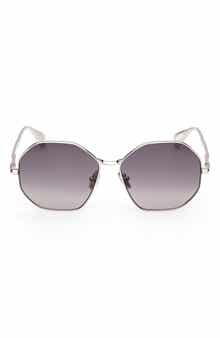 Max Mara 57mm Geometric Sunglasses