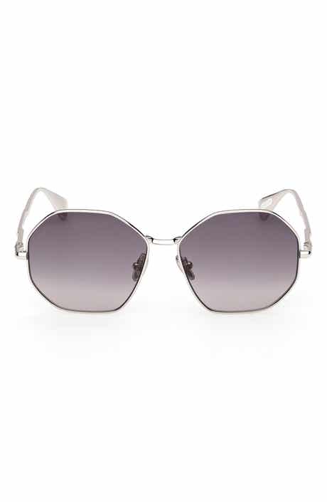 Max Mara 57mm Geometric Sunglasses