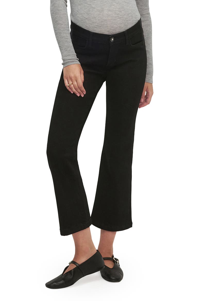 The Crop Bootcut Mama Maternity Jeans, Main, color, ONYX