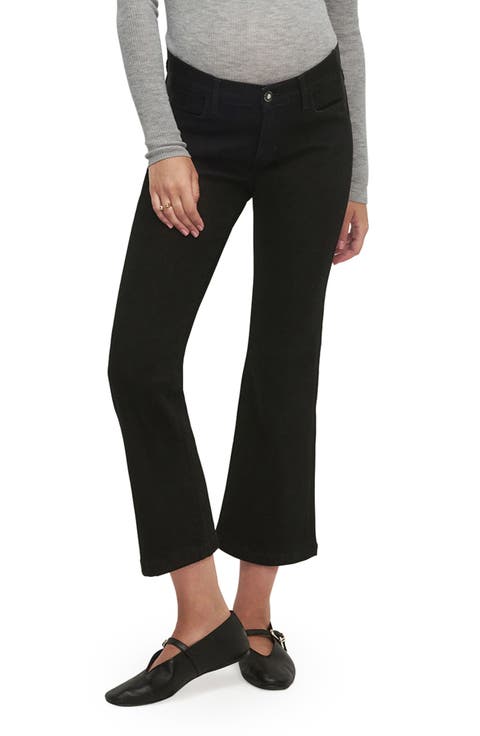 The Crop Bootcut Mama Maternity Jeans (Onyx)