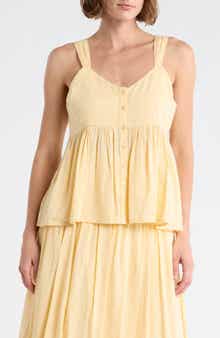 Melrose and Market Clip Dot Button-Up Tank