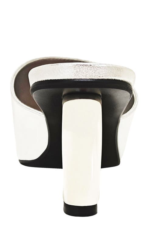 Ninety Union Florence Square Toe Mule In Silver