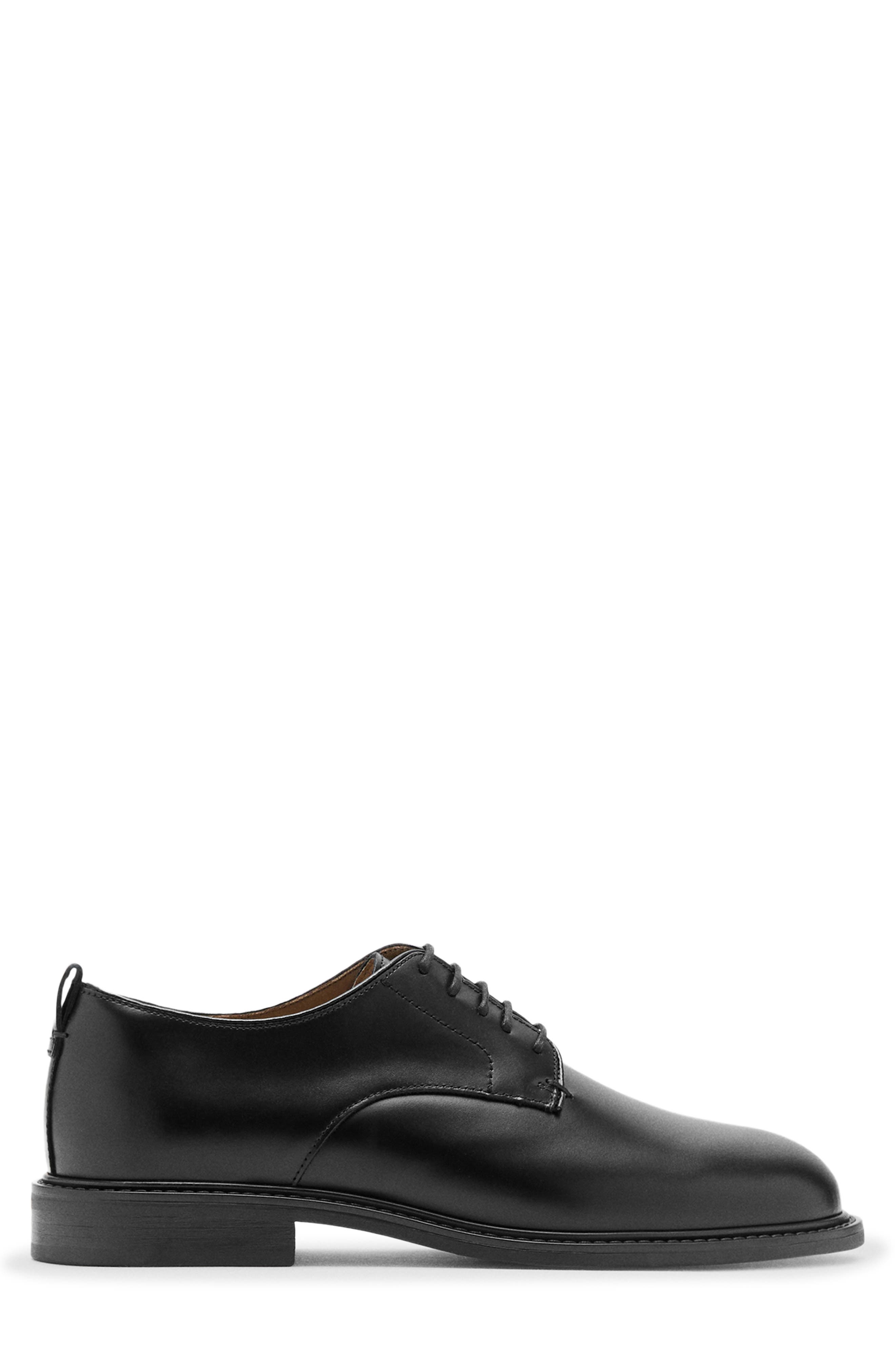 Plain Toe Leather Derby, Alternate, color, BLACK