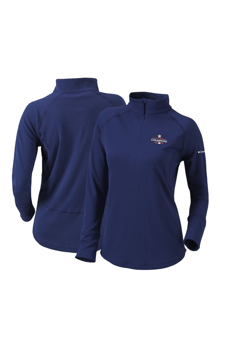Columbia Women's Columbia Navy Houston Astros 2022 World Series Champions Flop Shot Half-Zip Pullover Jacket, Main, color, 