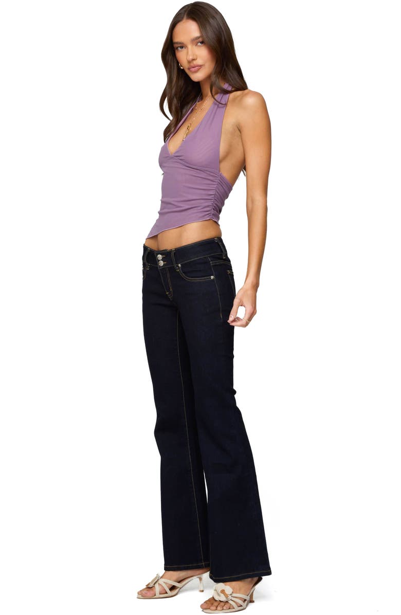 EDIKTED Rhett Asymmetric Halter Top, Alternate, color, Mauve