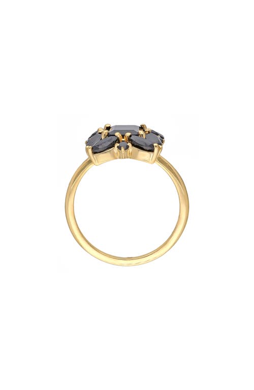 Ys Gems Black Onyx Cluster Ring In Black