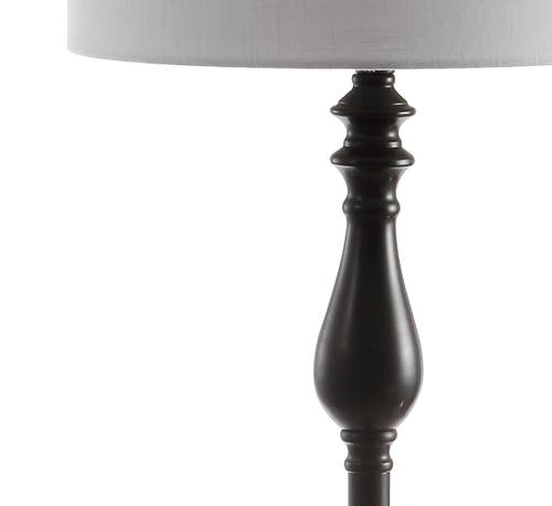 Jonathan Y Laine 60" Metal/glass Led Side Table And Floor Lamp, Oil Rubbed Bronze In Oil Rubbed Bronze