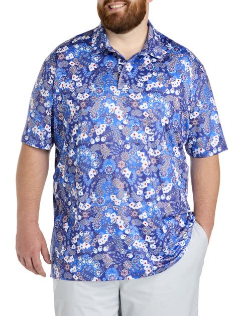 Big & Tall Aces of Skulls Performance Polo Shirt