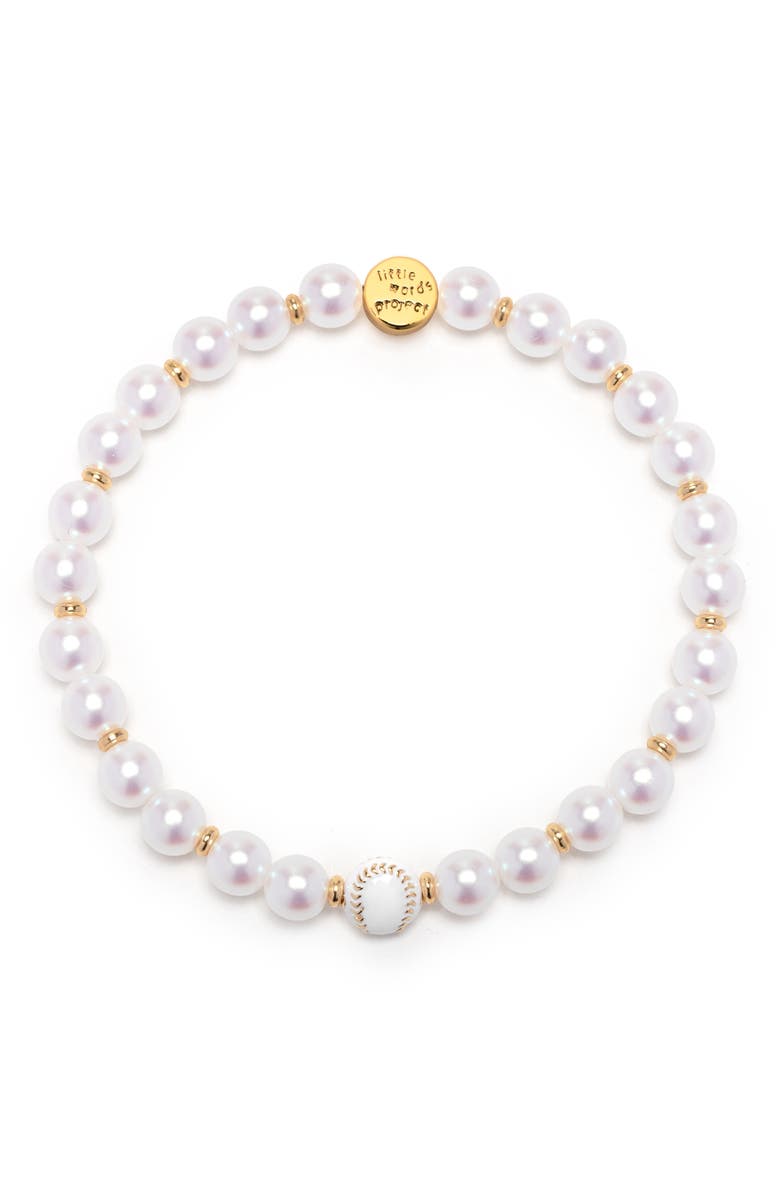 Little Words Project Game Day Baseball Stacker Beaded Bracelet, Main, color,