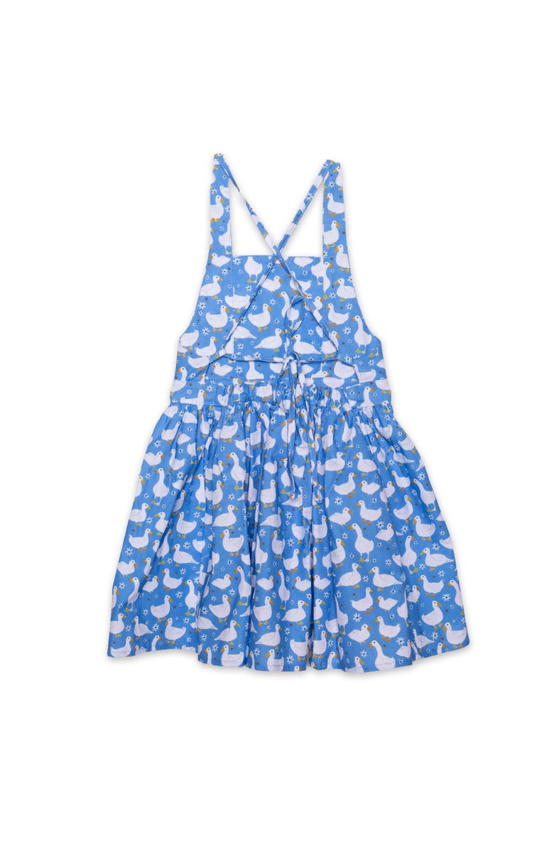 WORTHY THREADS Girls Tie Back Dress, Alternate, color, Blue Ducks