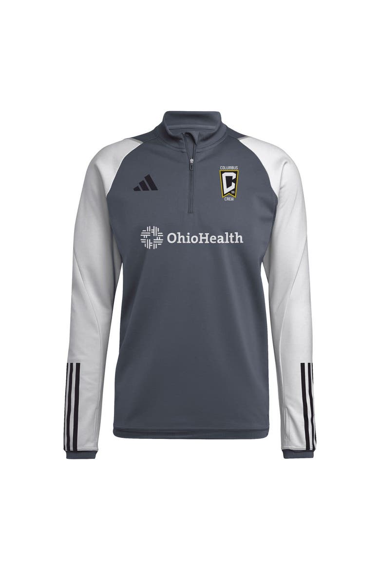 Men's adidas Gray Columbus Crew 2024 On-Field AEROREADY Quarter-Zip Training Top, Alternate, color, Gray