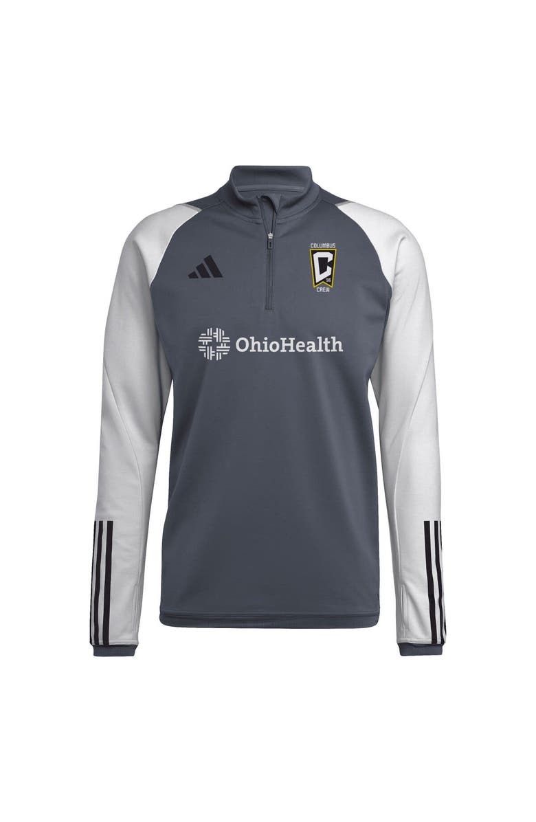 adidas Men's adidas Gray Columbus Crew 2024 On-Field AEROREADY Quarter-Zip Training Top, Alternate, color, 