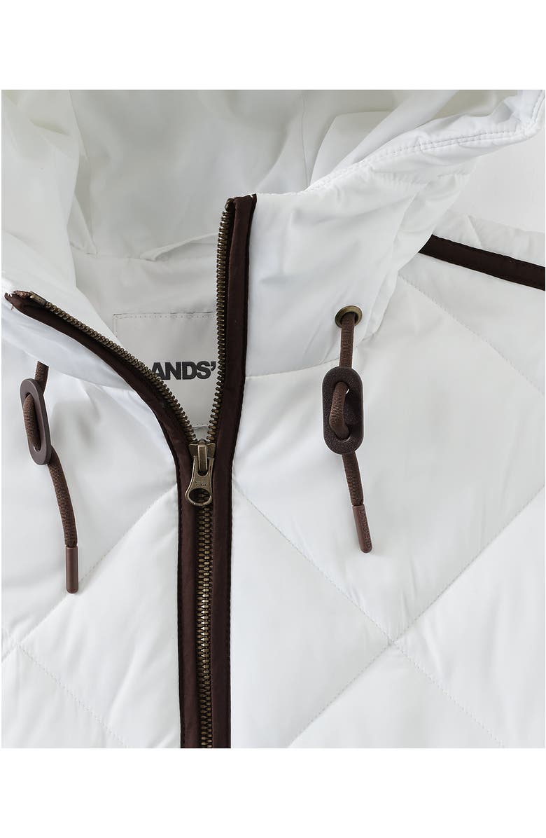 Lands' End FeatherFree Insulated Diamond Quilted Maxi Coat, Alternate, color, White