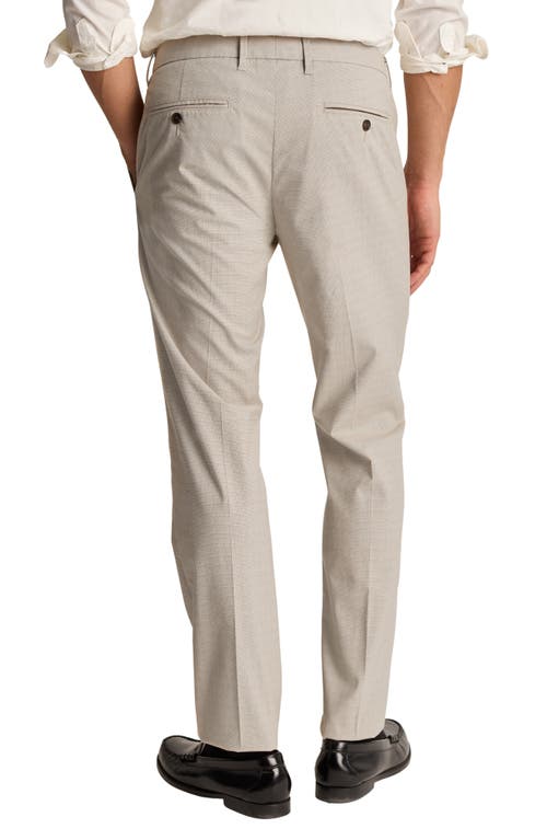 Bonobos Weekday Warrior Check Flat Front Stretch Cotton Pants In Neutral