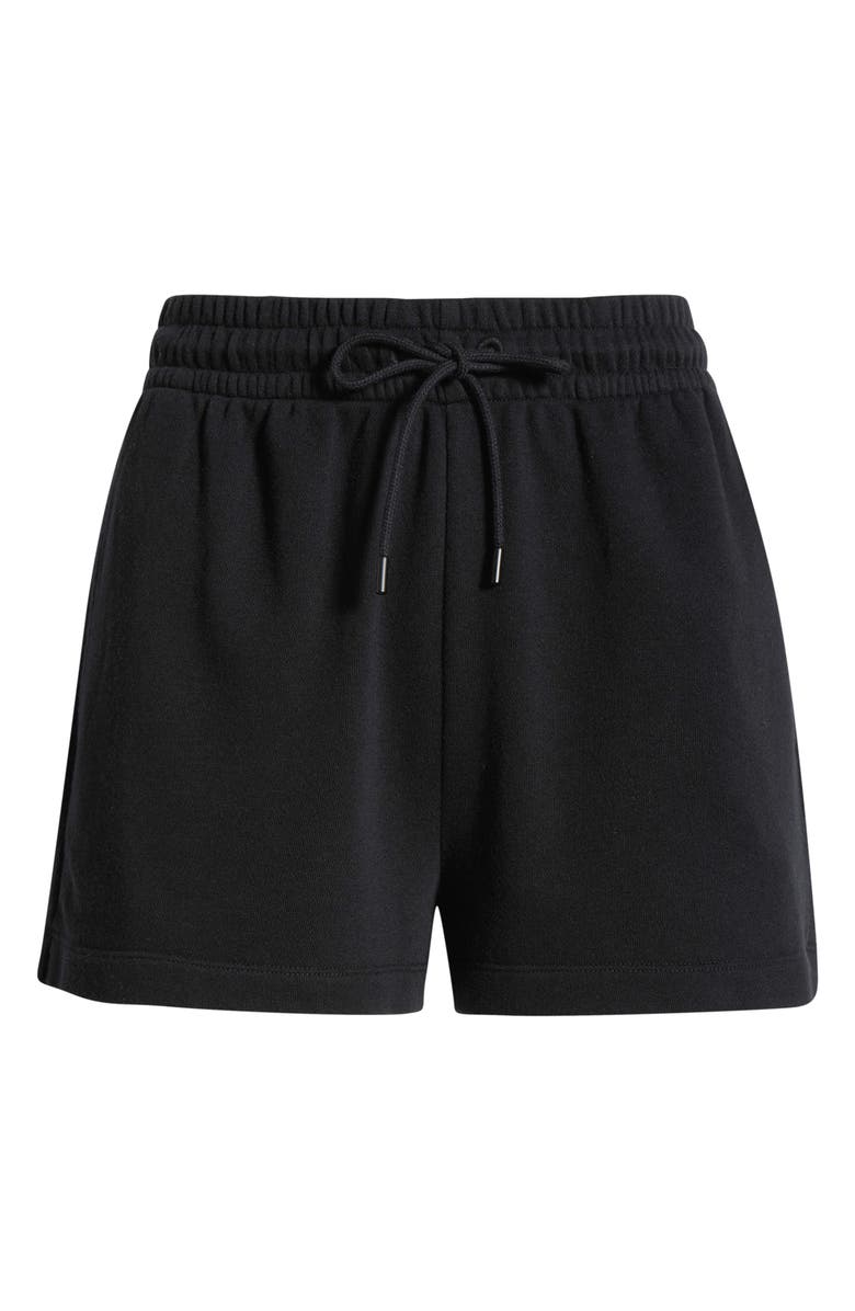 Zella Go Easy French Terry Shorts, Alternate, color, Black