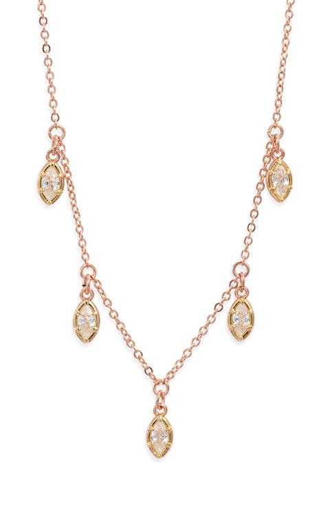 Georgian Cubic Zirconia Drops Frontal Necklace