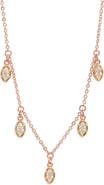 Nordstrom Georgian Cubic Zirconia Drops Frontal Necklace