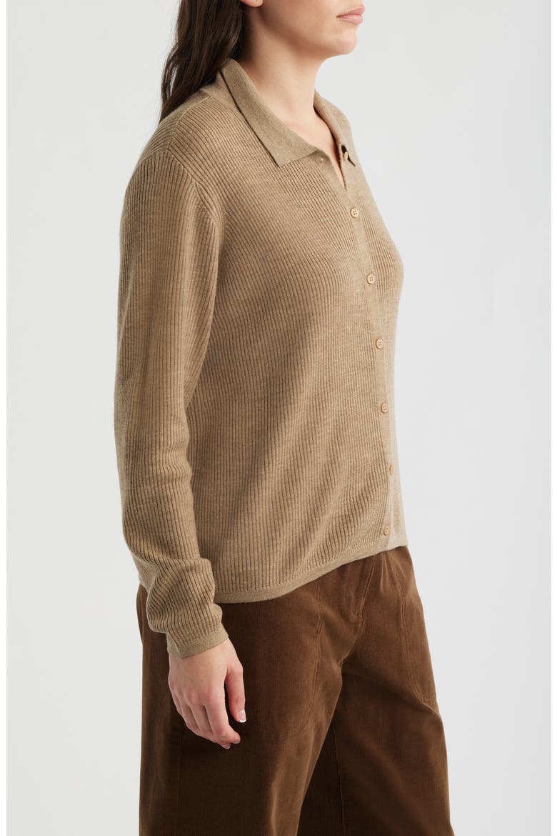 Wool Cardigan, Alternate, color, BISCUIT