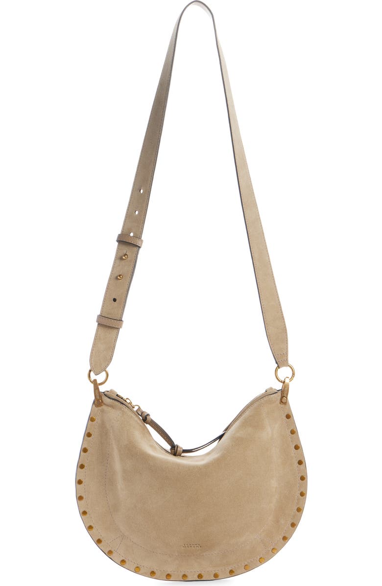 Isabel Marant Oskan Soft Zipped Shoulder Bag, Alternate, color, Light Beige