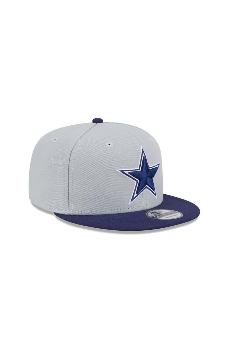 New Era Men's New Era Gray/Navy Dallas Cowboys Color Pack Two-Tone 9FIFTY Snapback Hat, Alternate, color, 