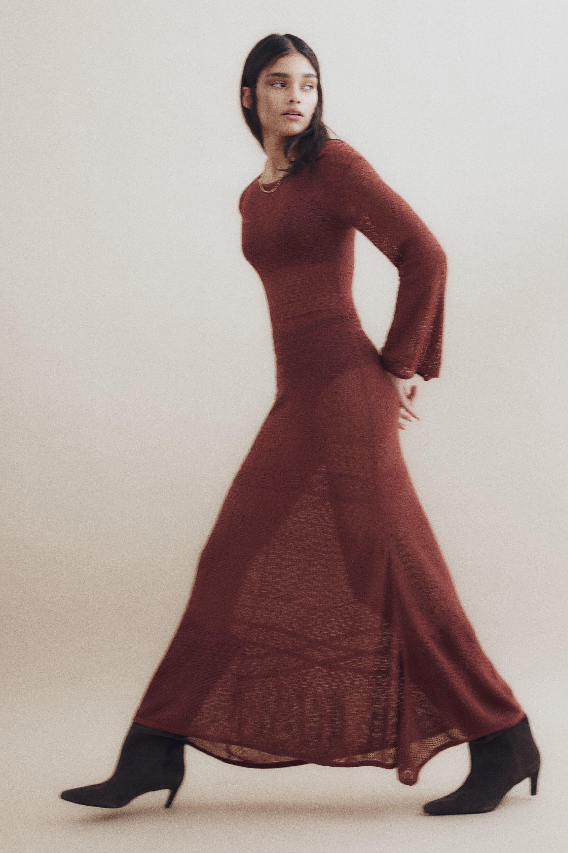 Pointelle-knit Maxi Dress - image 4