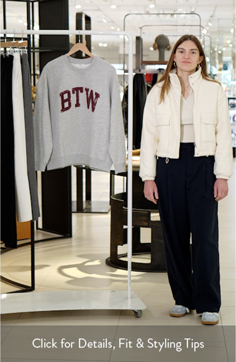 Oversize Flocked Graphic Sweatshirt, sales video thumbnail