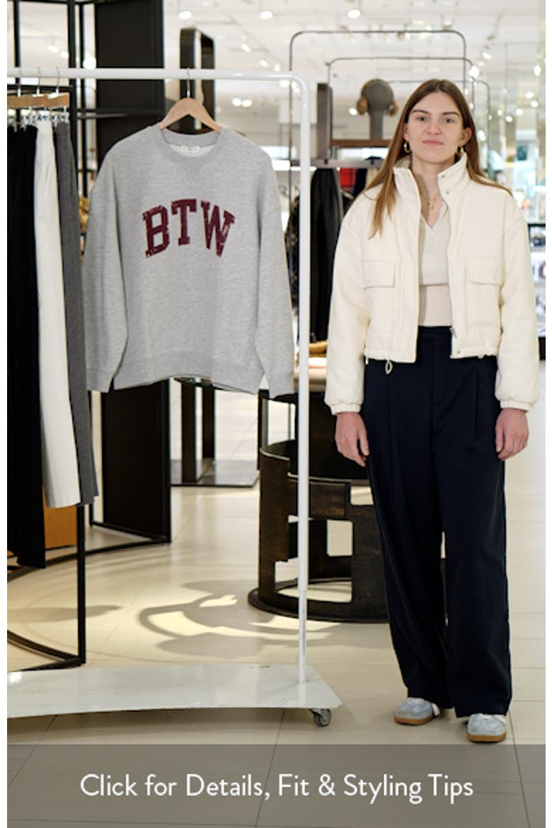 Oversize Flocked Graphic Sweatshirt video