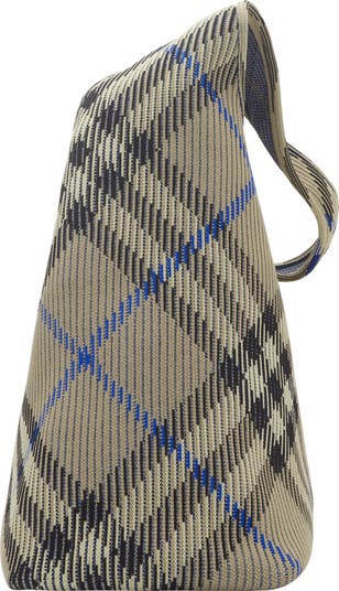 Burberry Large Check Knitted Shoulder Bag | Nordstrom