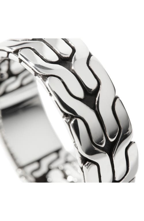 John Hardy Carved Chain Band Ring, Sterling Silver In Silver