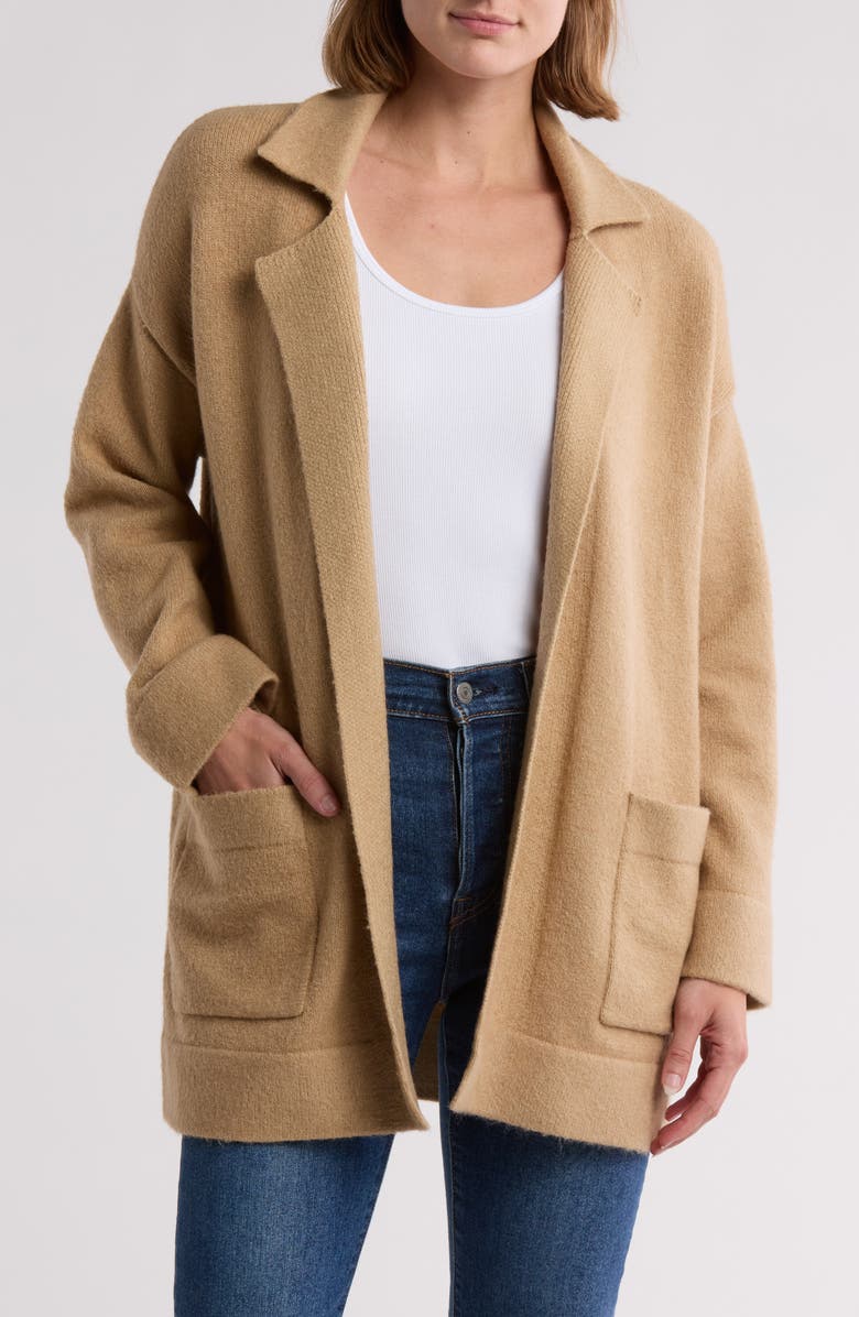 Thread & Supply Open Front Cardigan Coat, Main, color, Soft Beige