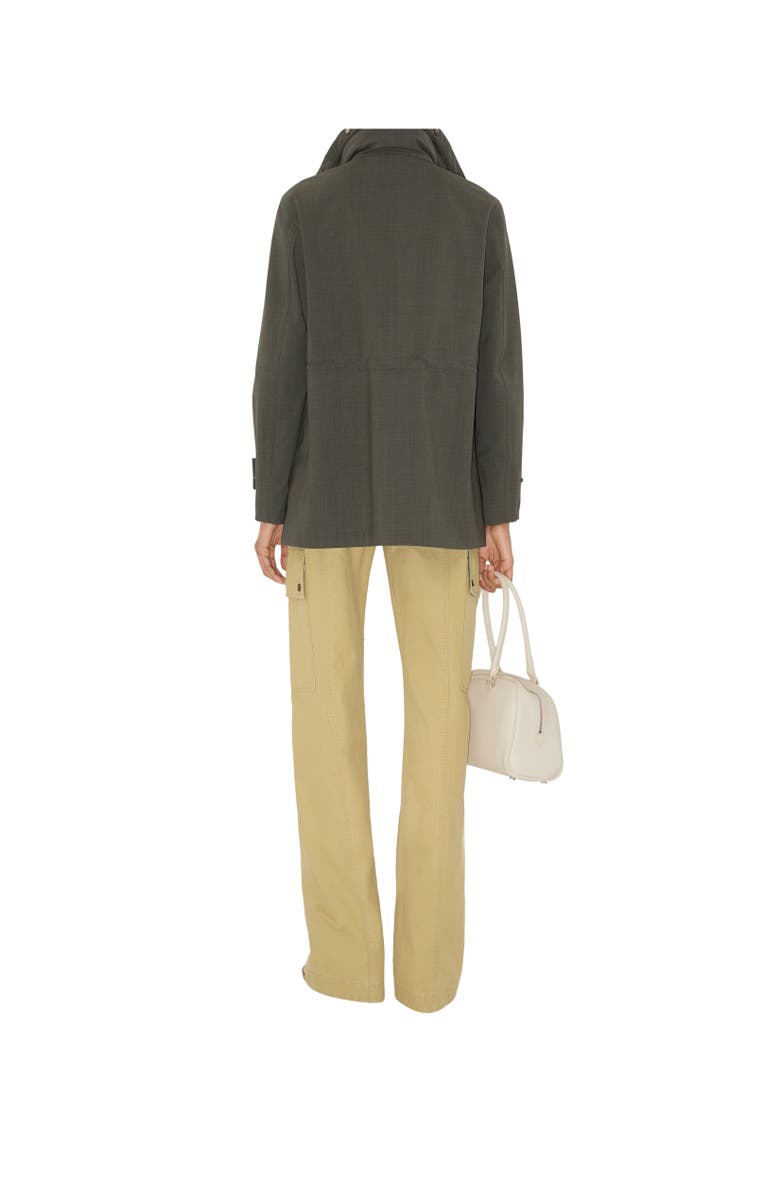 Burberry Stretch Wool Field Jacket, Alternate, color, Moss Melange