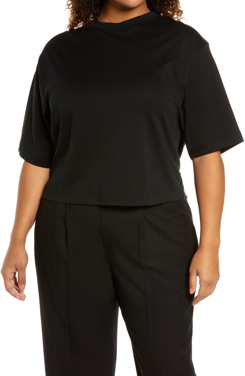 Vince Wide Sleeve Pima Cotton Crop Top, Main, color, 