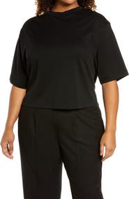 Vince Wide Sleeve Pima Cotton Crop Top