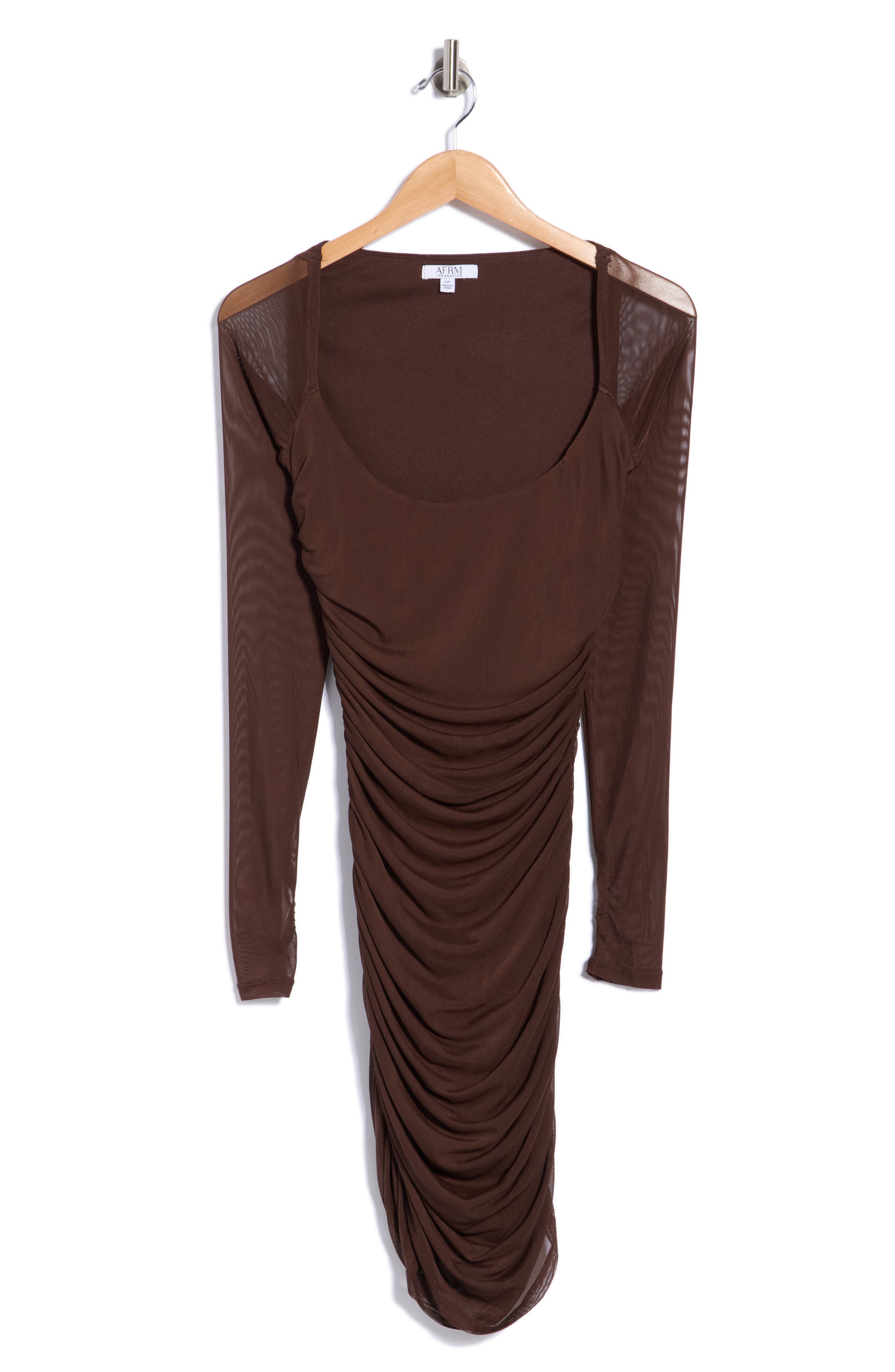 Gesine Long Sleeve Ruched Minidress