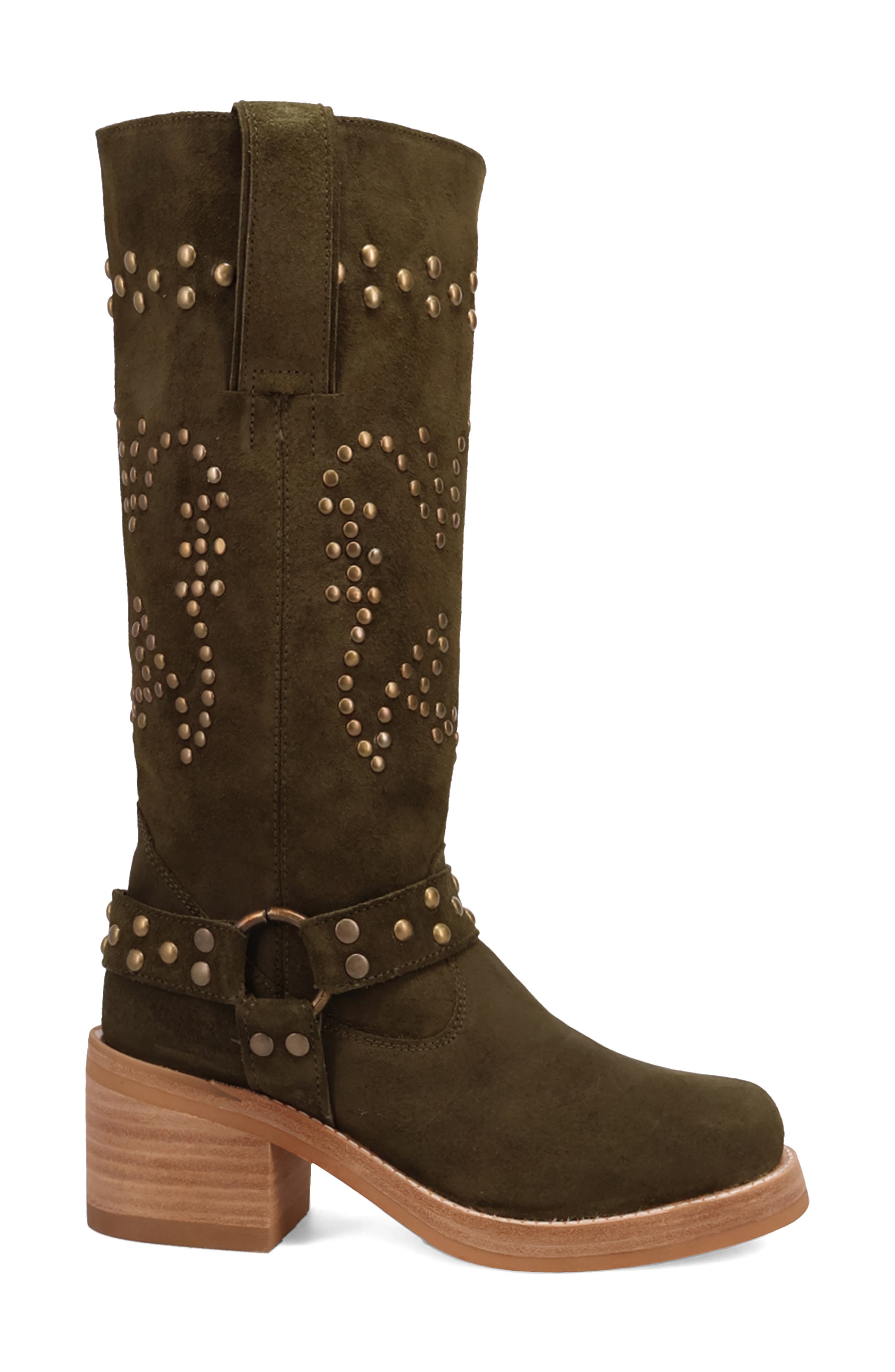 Dingo Troubadour Platform Boot, Alternate, color, Olive