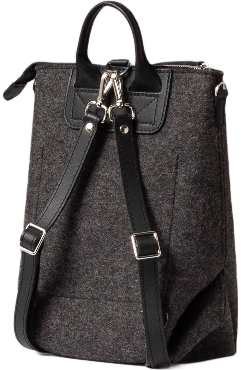 Graf Lantz Bedford Merino Wool Midi Backpack, Alternate, color, Charcoal Black
