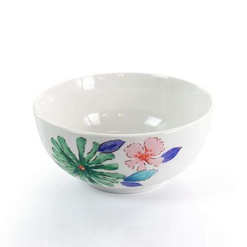 Gibson Home Dazzling Lily 12 Piece Ceramic Dinnerware Set In Multi