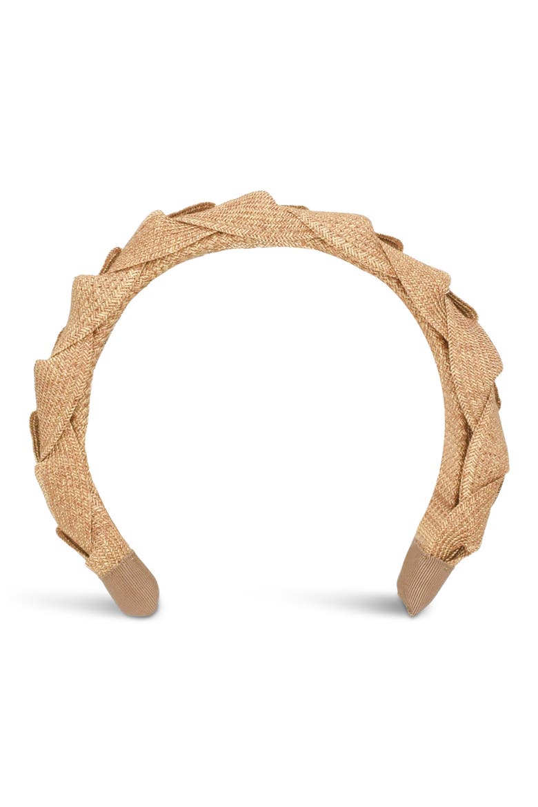 Braided Toyo Straw Headband, Alternate, color, DUNE