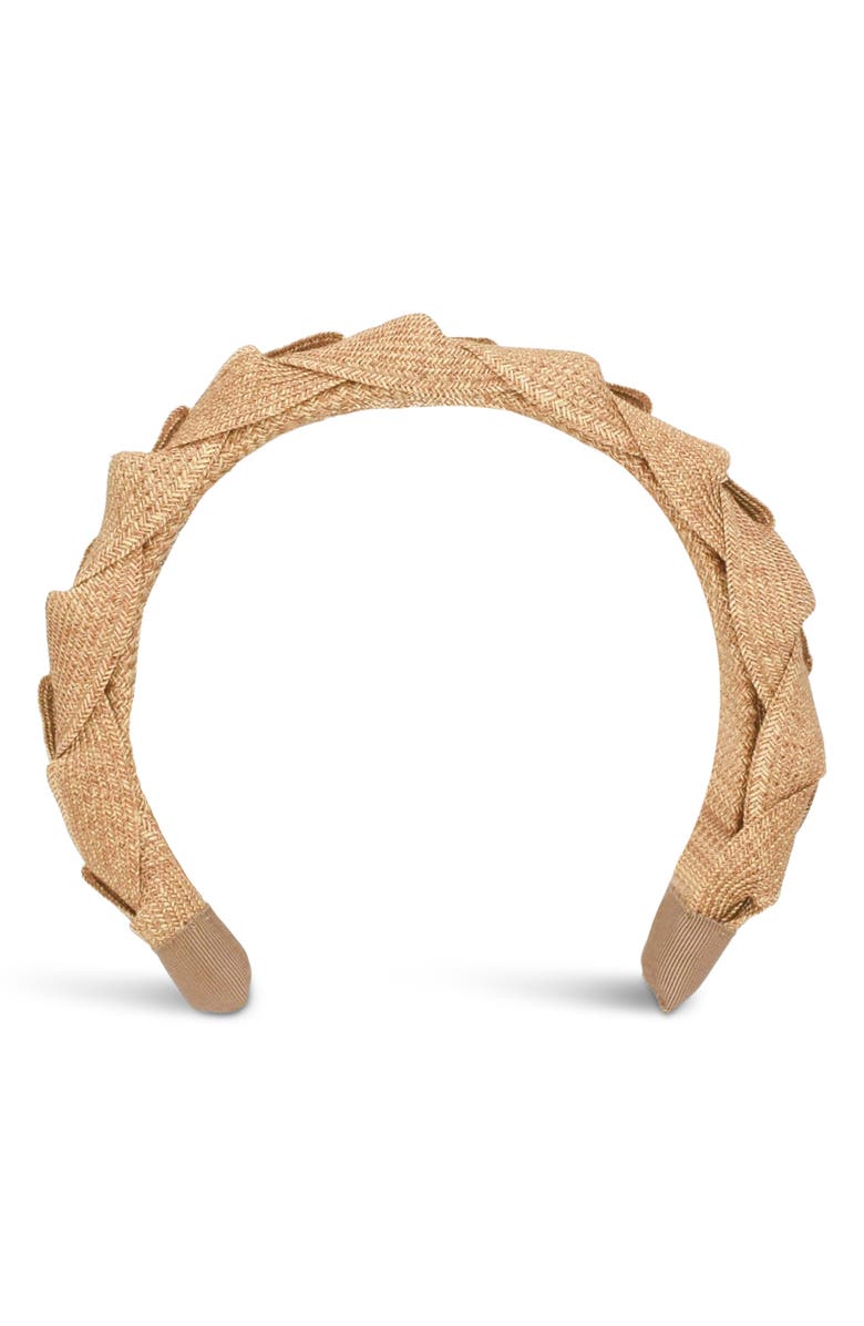 Gigi Burris Millinery Braided Toyo Straw Headband, Alternate, color, Dune