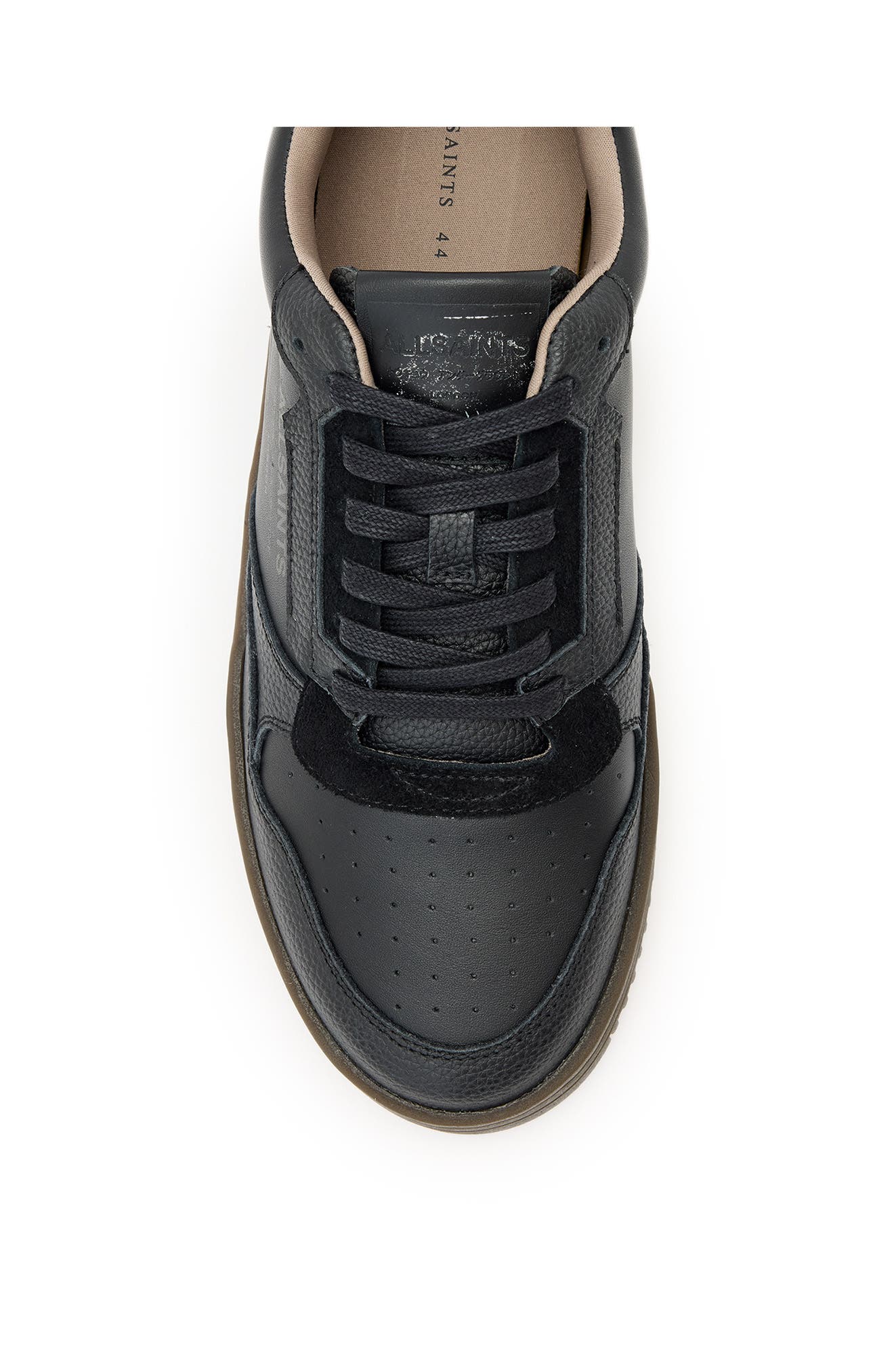 AllSaints Regan Low Top Sneaker, Alternate, color, Black/ Gum