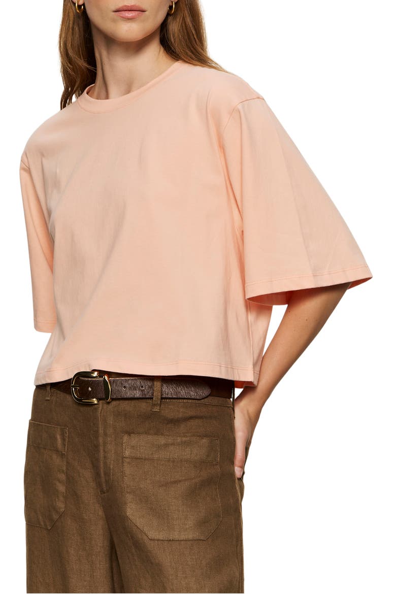 Belle Oversize Organic Cotton T-Shirt, Alternate, color, WASHED SALMON PINK